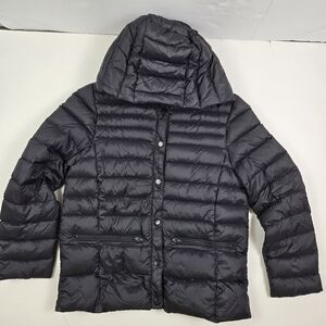 Zara Girls Black Light Weight Down Filled Hooded Jacket 9-10Y